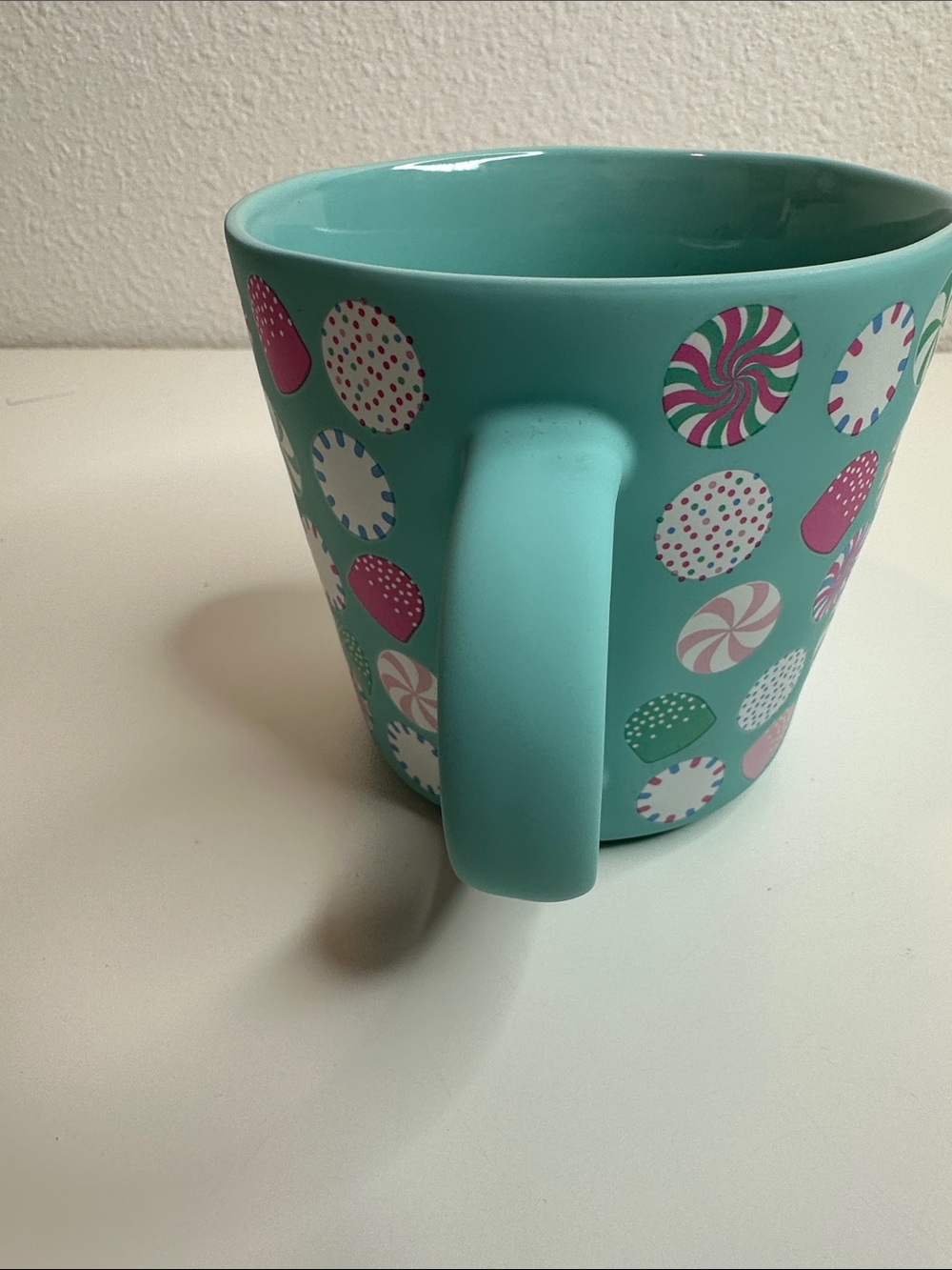 Turquoise Candy Pattern Ceramic Mug - Picture 5 of 10